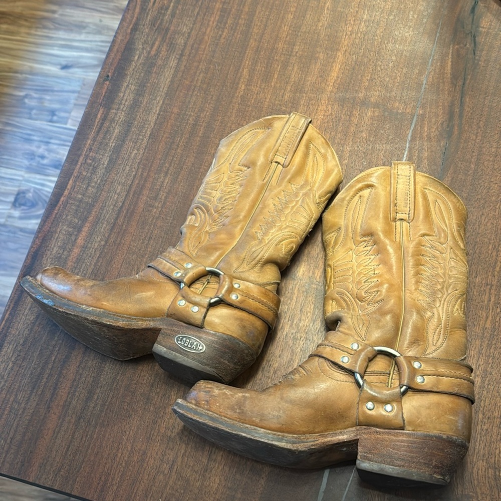Vintage loblan leather cowboy boots women’s size 6